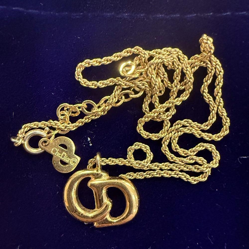 Christian Dior Gold Rope Chain Necklace